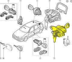 Zámok Kufra Zadný Nový Originál Renault Megane 1 7701470388