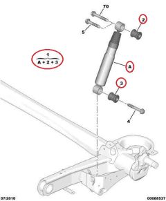 Tlmič Zadný Originál Jumpy Scudo Expert II III 9806036380