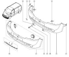 Krytka Predný Originál Trafic II Primastar Vivaro 7701066114