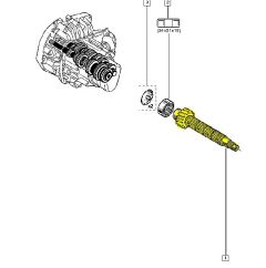 Hlavný hriadeľ prevodovky Nový Originál Renault Clio III Twingo JH3 6001548614