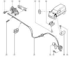 Kľučka kufra Predný Kangoo Megane 7700834395