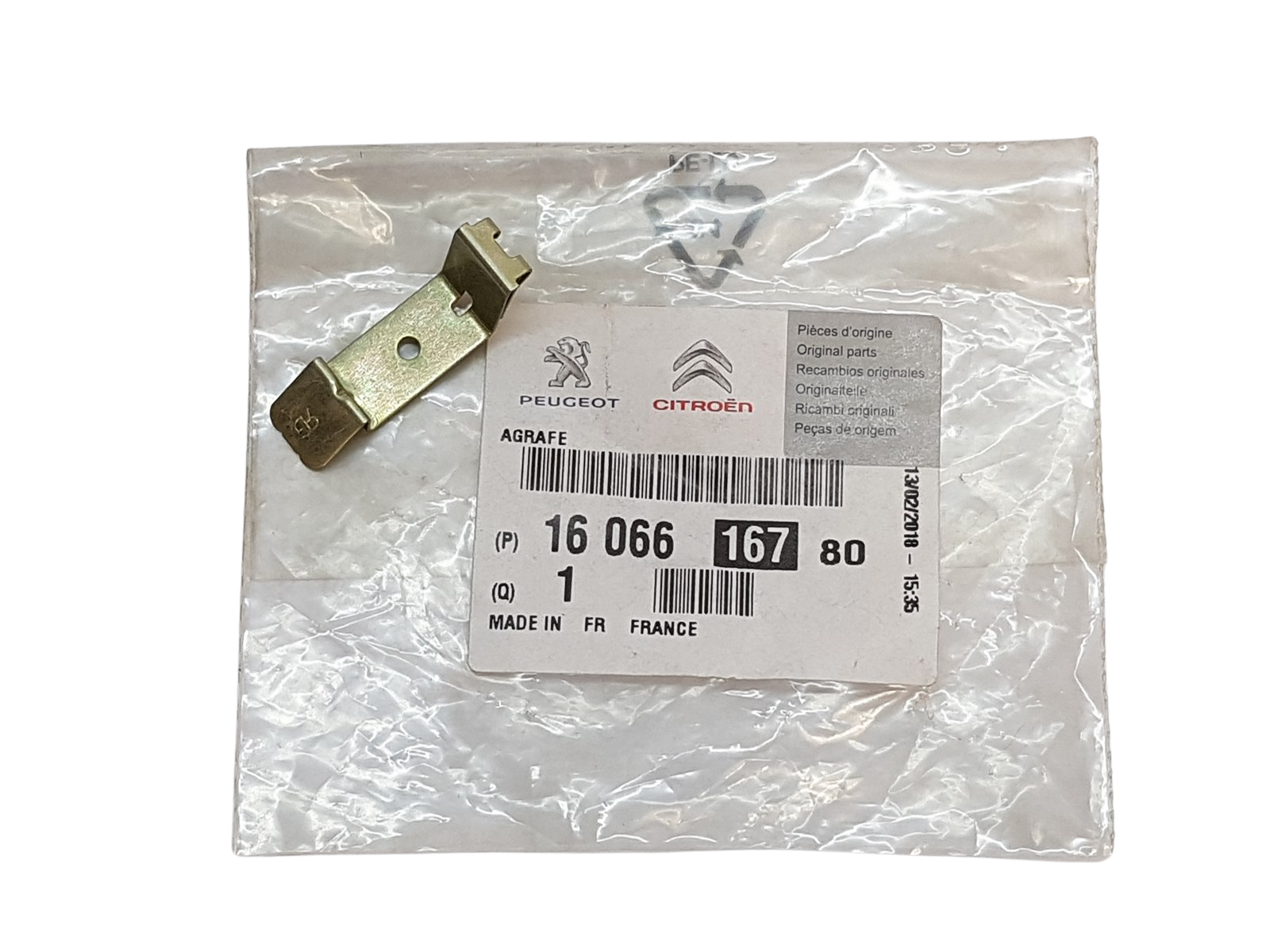 Upevňovacia Spona Citroen 1606616780 Originál main product photo