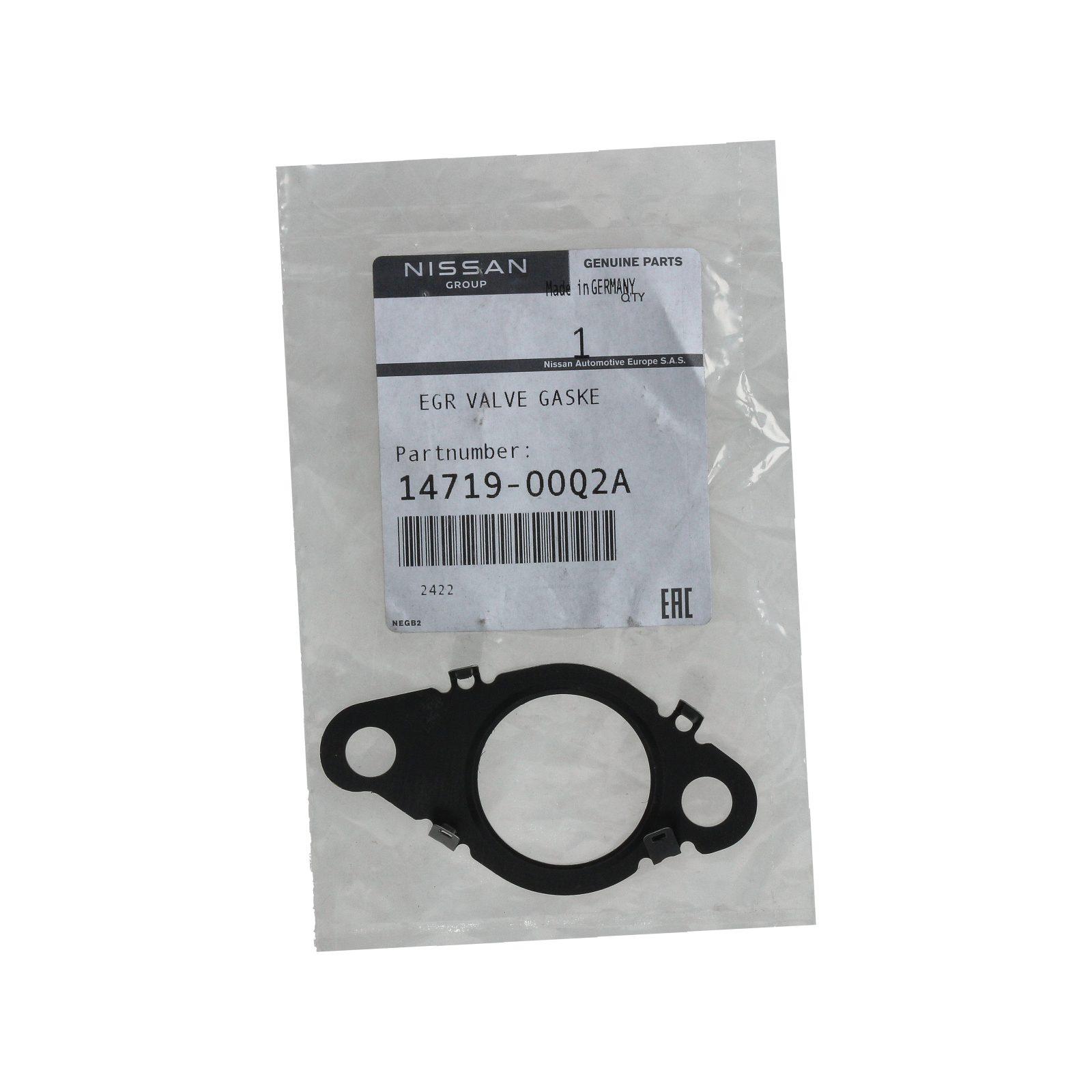 Tesnenie, tesnenie Originál 1471900Q2A 147228349R Renault Nissan main product photo