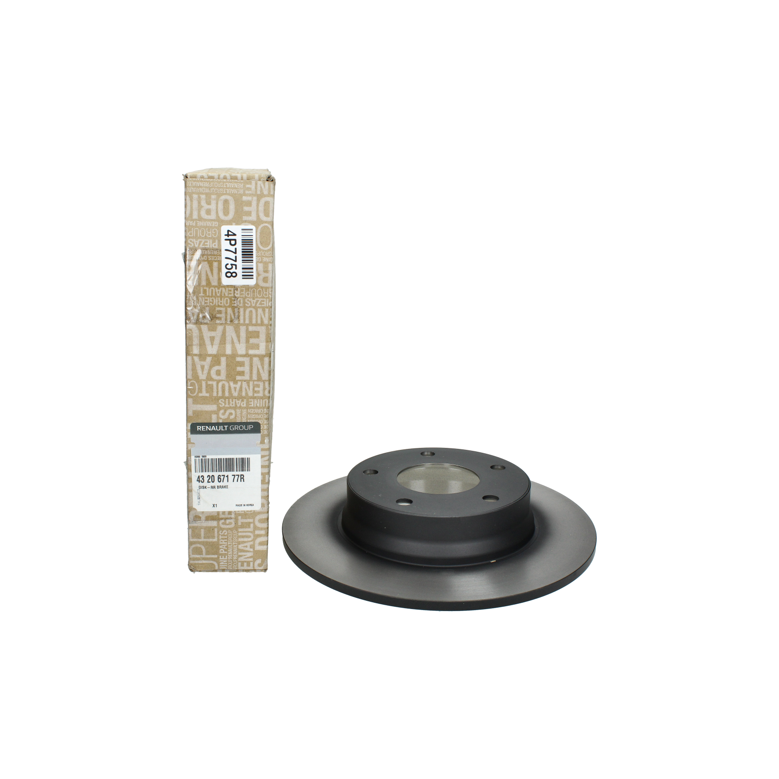 Brzdový kotúč Zadný Originál 432067177R Renault main product photo