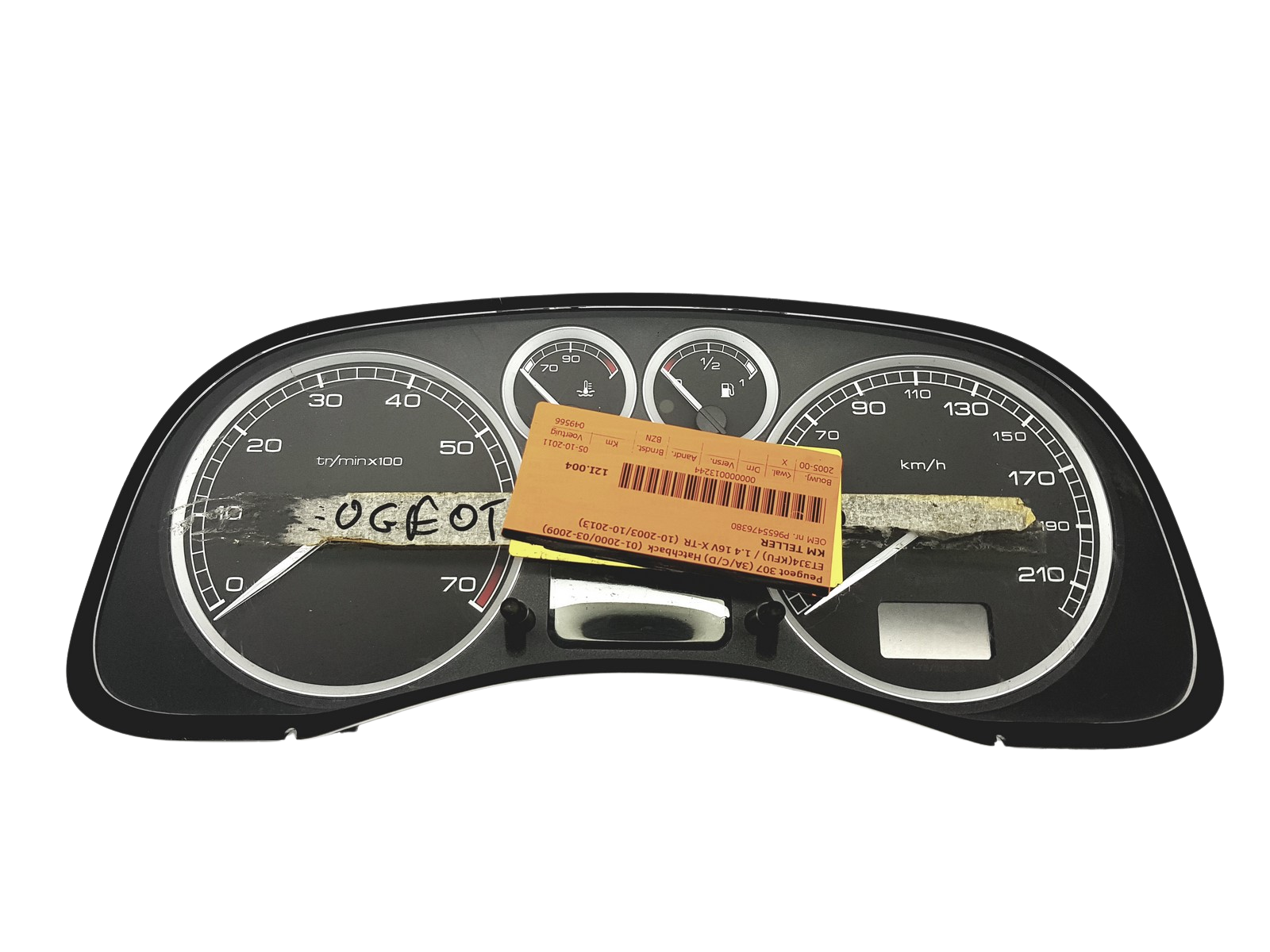 Tachometer Peugeot 307 9655476380 G 00 53263 main product photo