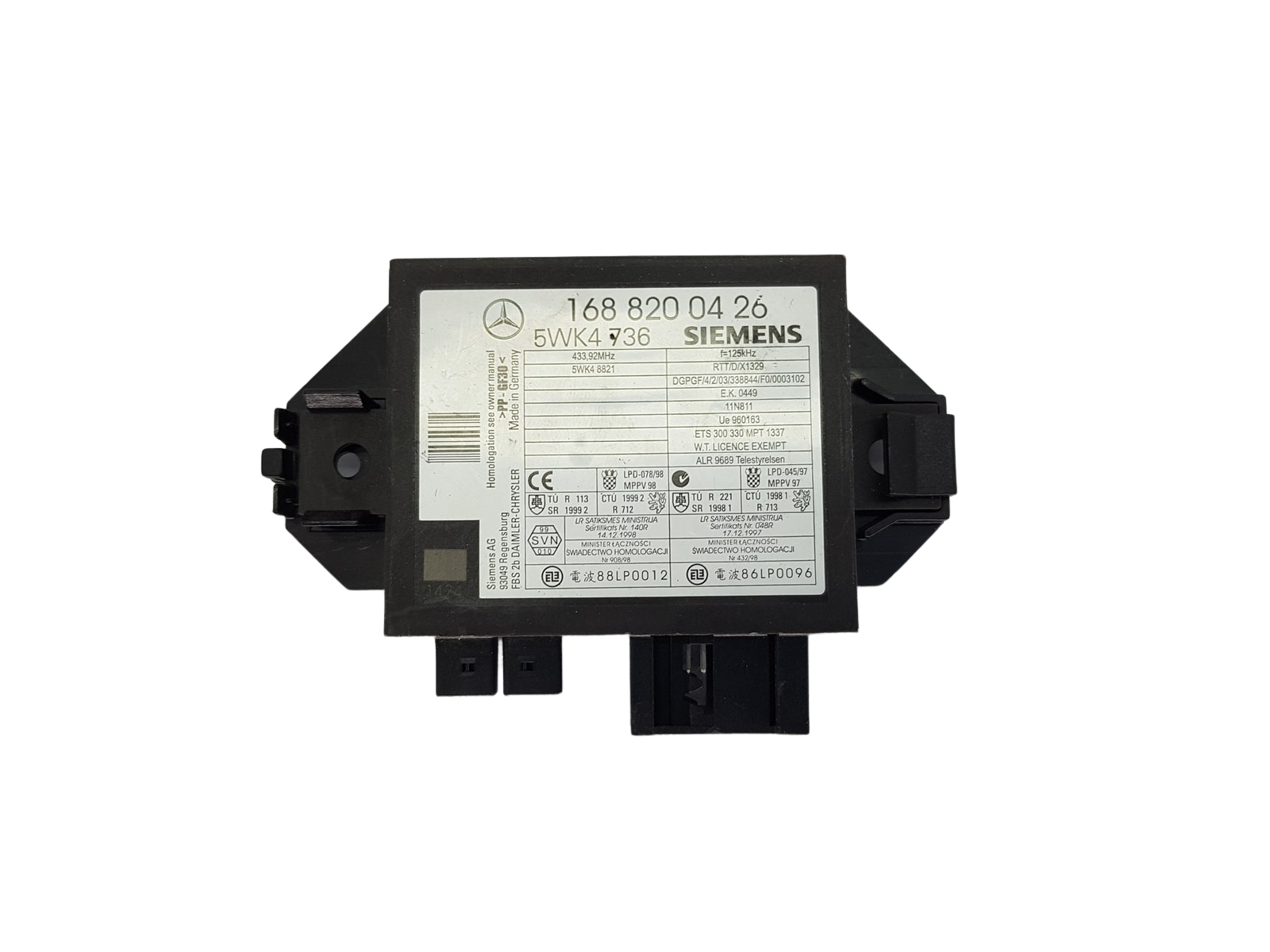 Riadiaca Jednotka Immo Mercedes-Benz 1688200426 5WK4736 Siemens 20078 main product photo