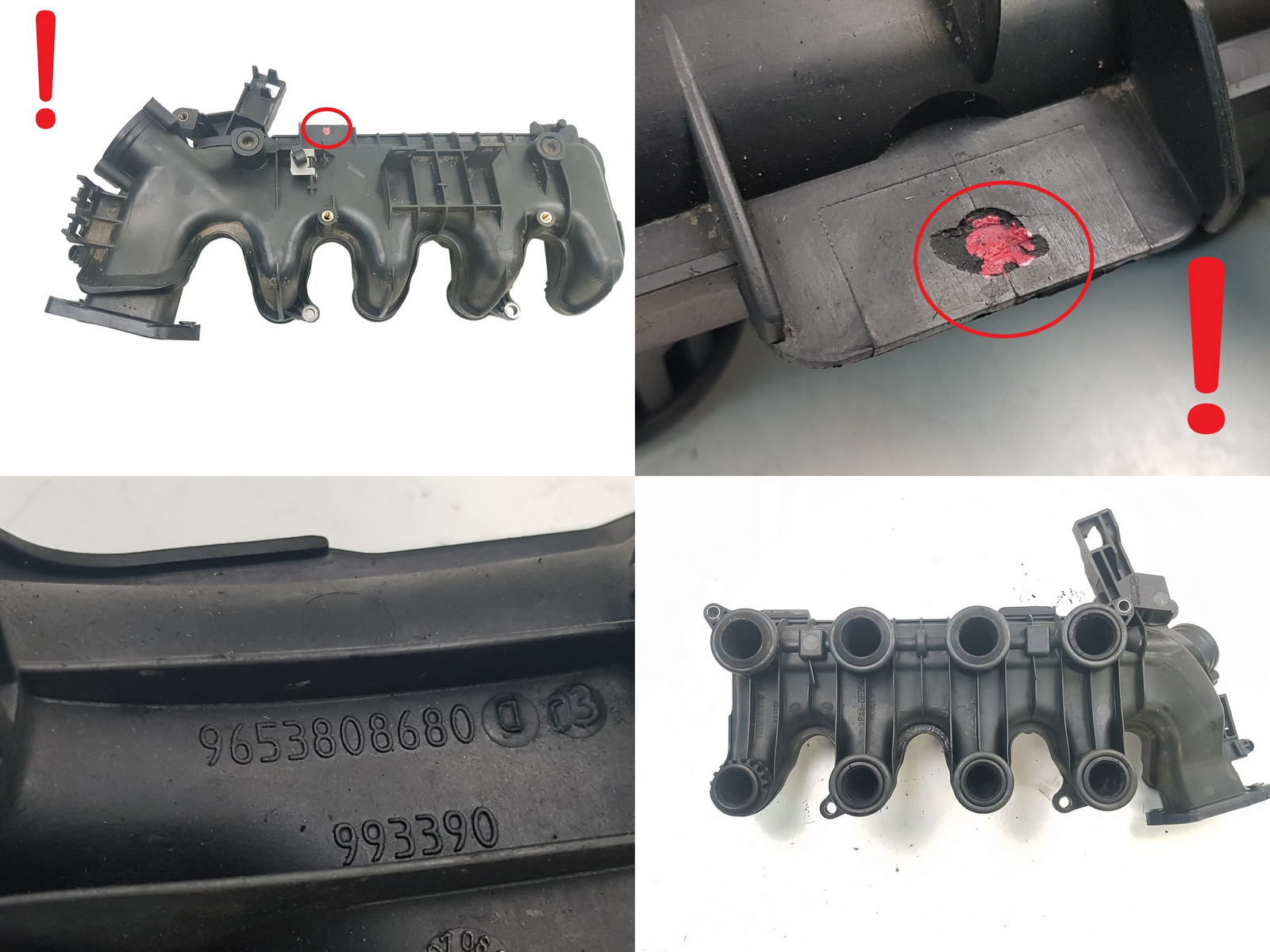Sacie potrubie 0361N3 9653808680 1.6 HDI 16v TDCI Citroen Peugeot Ford S4 main product photo