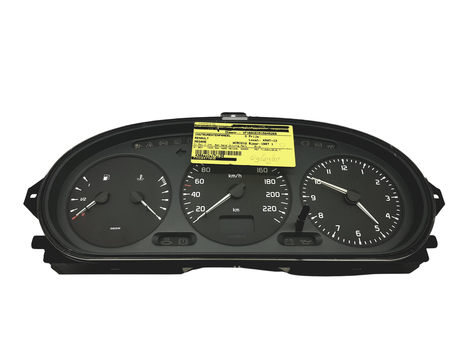 Tachometer Renault Megane 1 7700847780 D 49522 main product photo