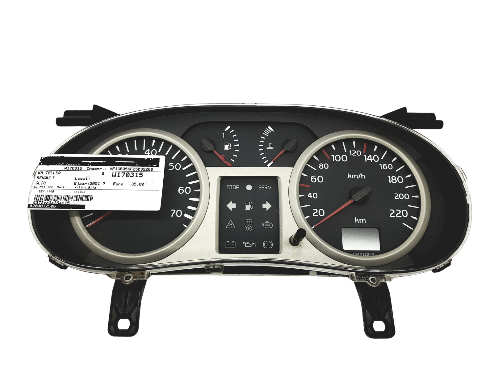 Otáčkomer Renault Clio 2 8200059776 32489 main product photo
