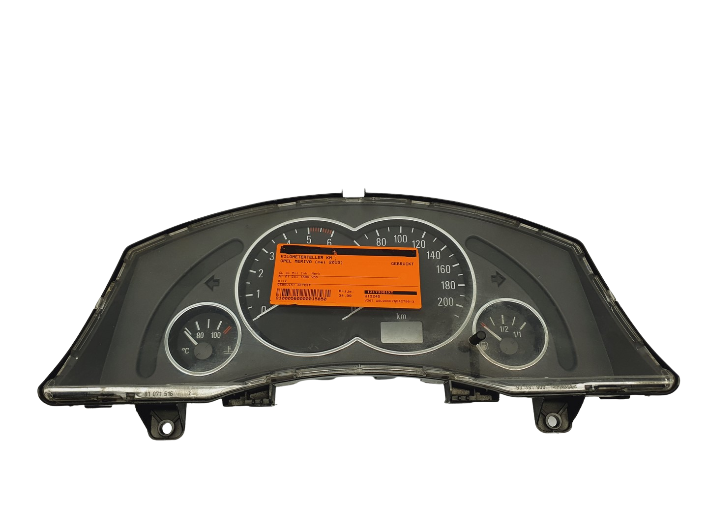 Otáčkomer Opel Meriva 13173381XT 110080162026 60970 main product photo