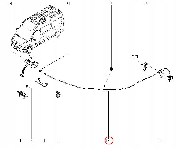 Lanko zámku Predný Originál Master 3 Movano NV400 6562000Q0D main product photo
