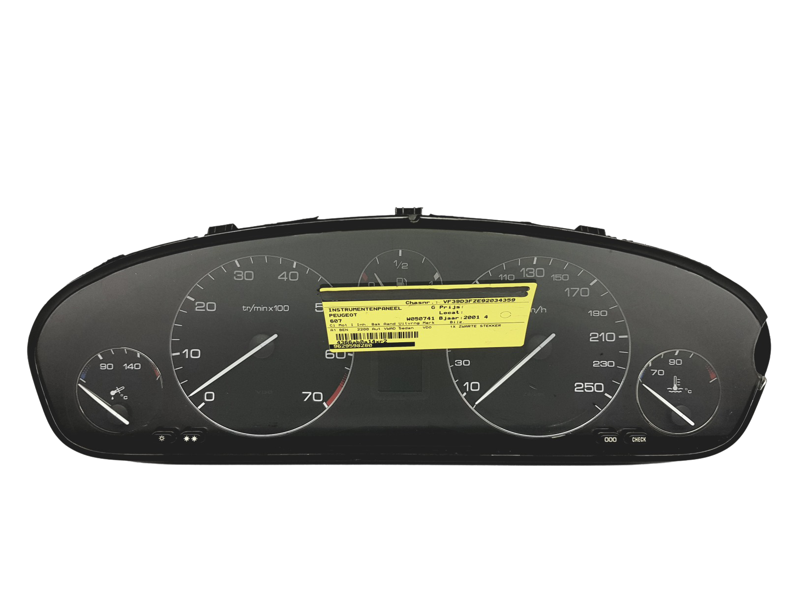 Tachometer Peugeot 607 9629598280 110008883001 45035 main product photo
