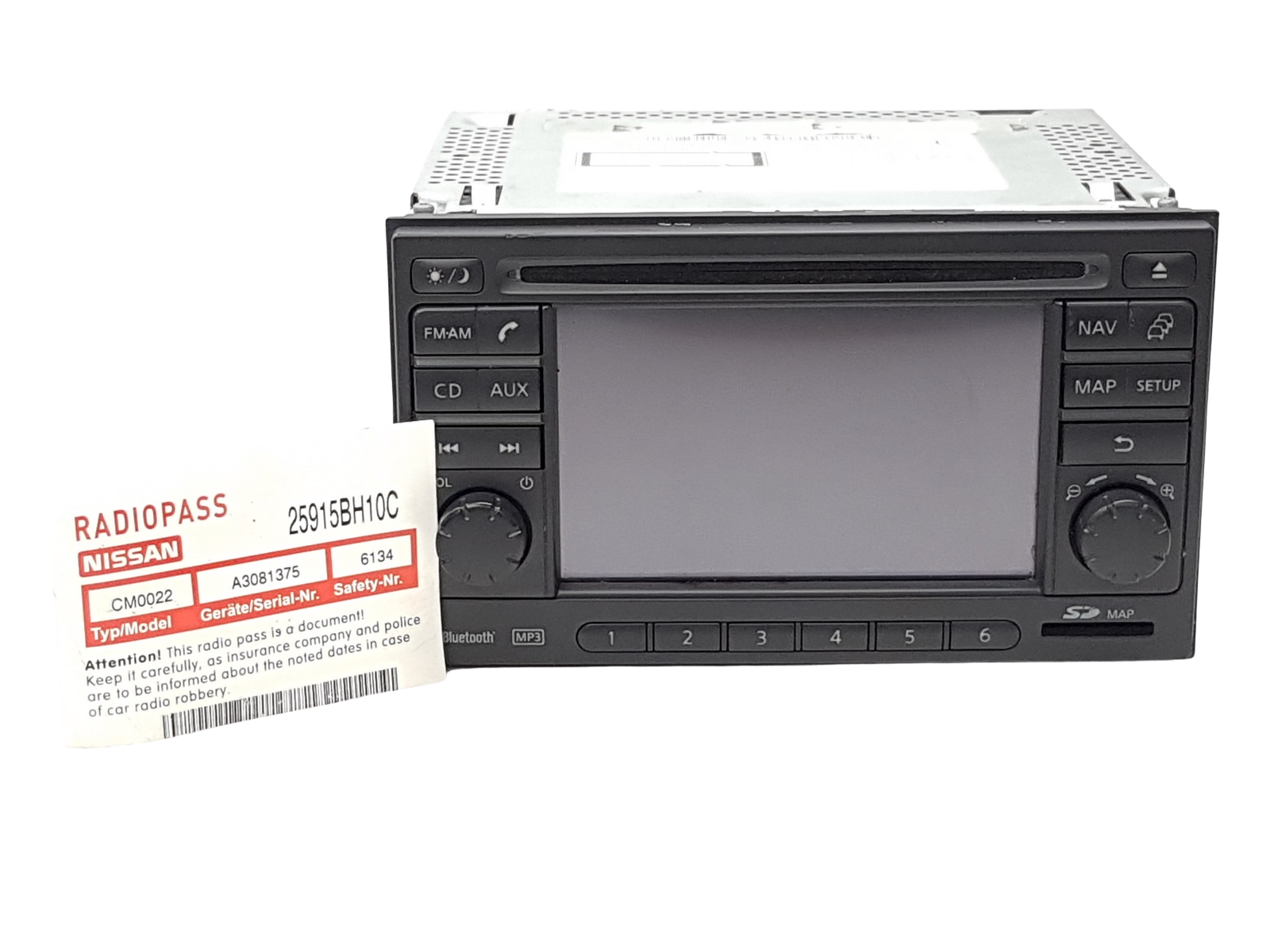 Navigácia Radio Nissan Qashqai Juke 25915BH10C 7612830022 main product photo